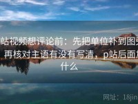 p站视频想评论前：先把单位补到图旁，再核对主语有没有写清，p站后面加什么