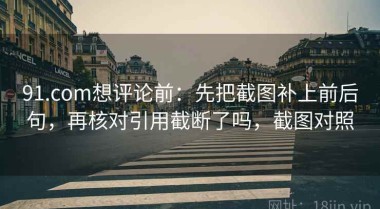 91.com想评论前：先把截图补上前后句，再核对引用截断了吗，截图对照